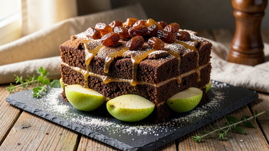 Apples, Cocoa, and Sugarless Cake Recipe: Spiced Fruit Layers With Decadent Chocolate Notes