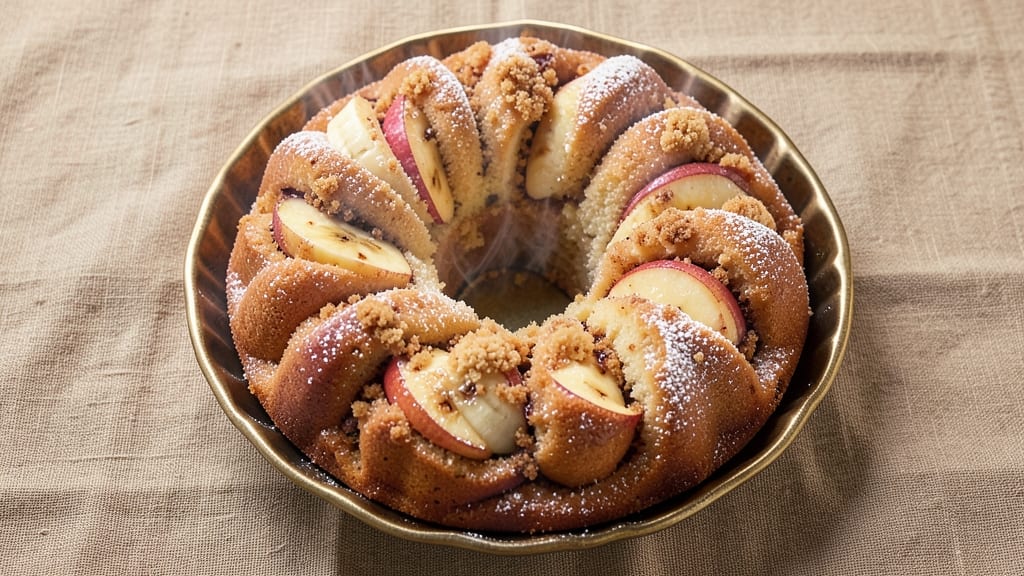 Apple Banana Bundt Cake Recipe: Spiced Fruit Swirls With Buttery Streusel Crown