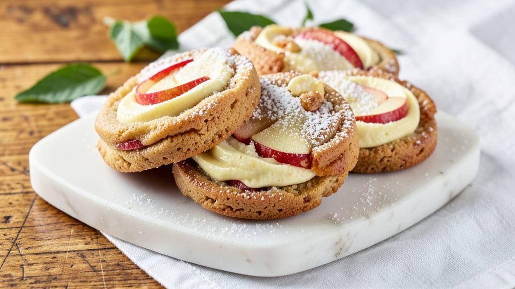 Apple Cheesecake Cookies Recipe: Caramelized Apple Streusel Over Creamy Cheesecake Centers