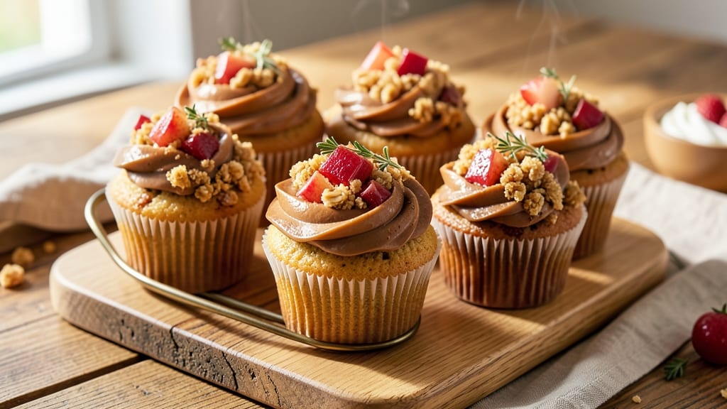 Apple Streusel Cupcakes Recipe: Warm Spiced Topping Over Moist Apple Filling
