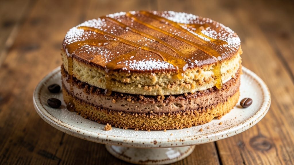 Asian Coffee Cake Recipe: Fragrant Pandan and Black Sesame Crunch