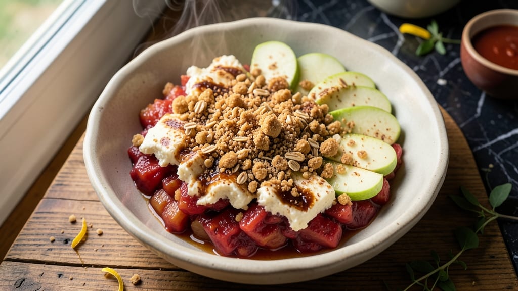 Apple Crisp Recipe With Cake Mix And Pie Filling: Warm Spiced Apple Filling Over Buttery Crisp Top