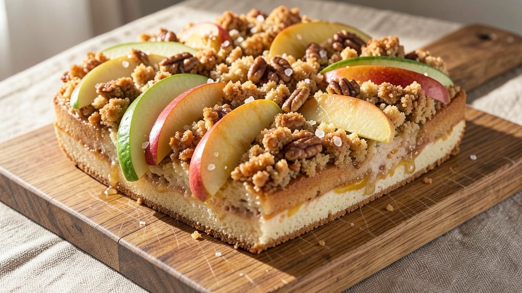 Apple Streusel Sheet Cake Recipe: Warm Spice Streusel Over Moist Apple Layers