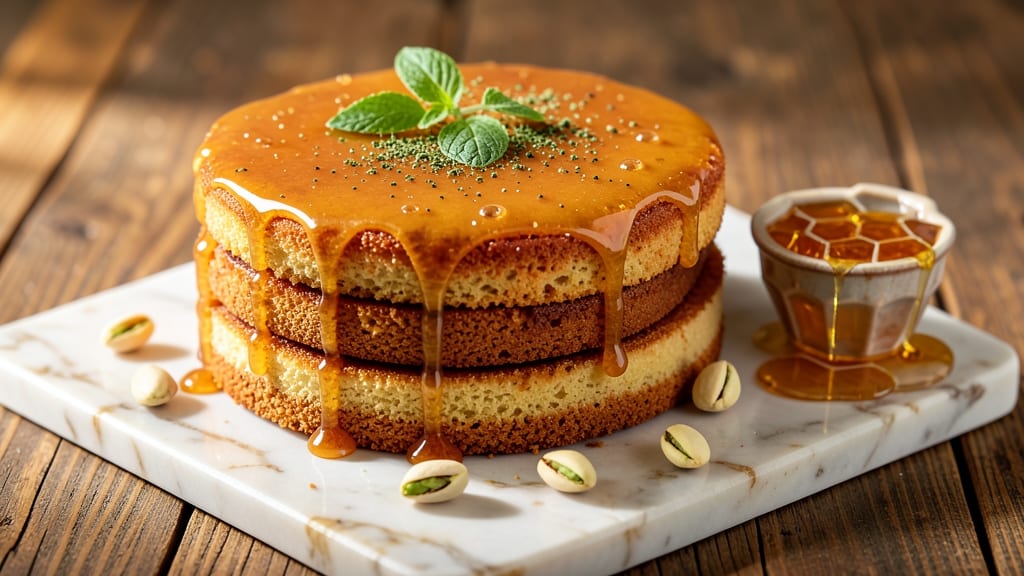Arabian Honey Cake Recipe: Fragrant Cardamom and Orange Blossom Layers