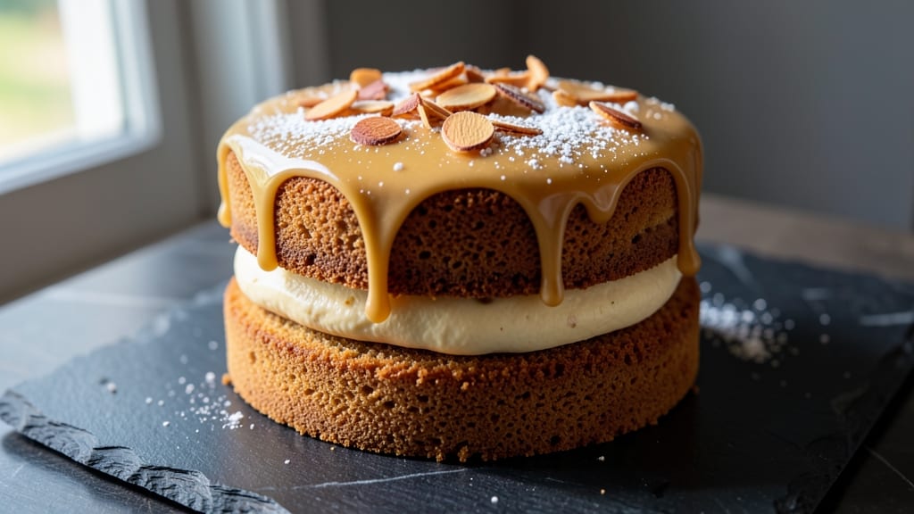 Amaretto Cream Cake Recipe: Nutty Liquor Layered With Silky Vanilla Frosting