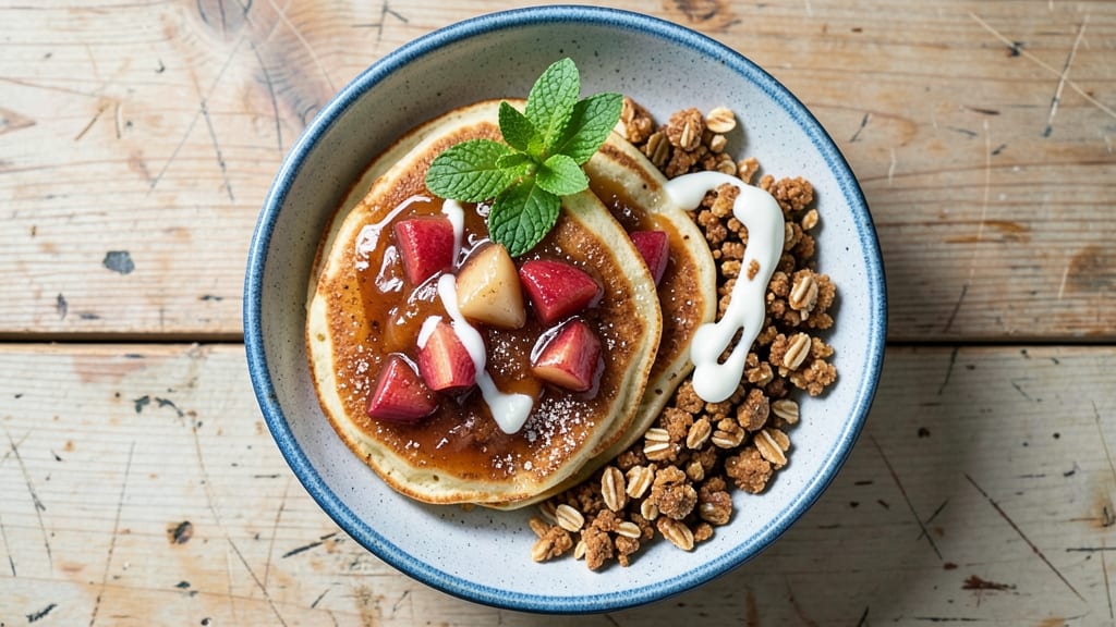 Apple Pancake Dippers Recipe: Caramelized Apple Streusel Crunch