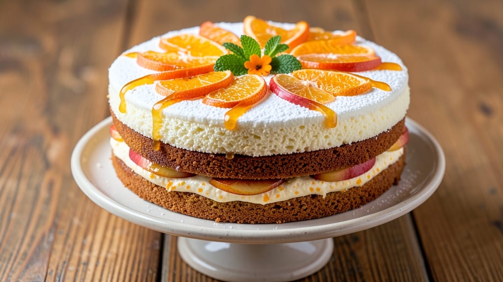 Apple and Orange Cake Recipe: Zesty Citrus Layers with Warm Spice Infusion