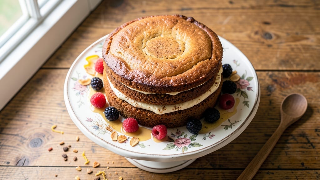 Atta Cake Recipe with Egg: Fluffy Spiced Layers and Buttery Streusel Crown