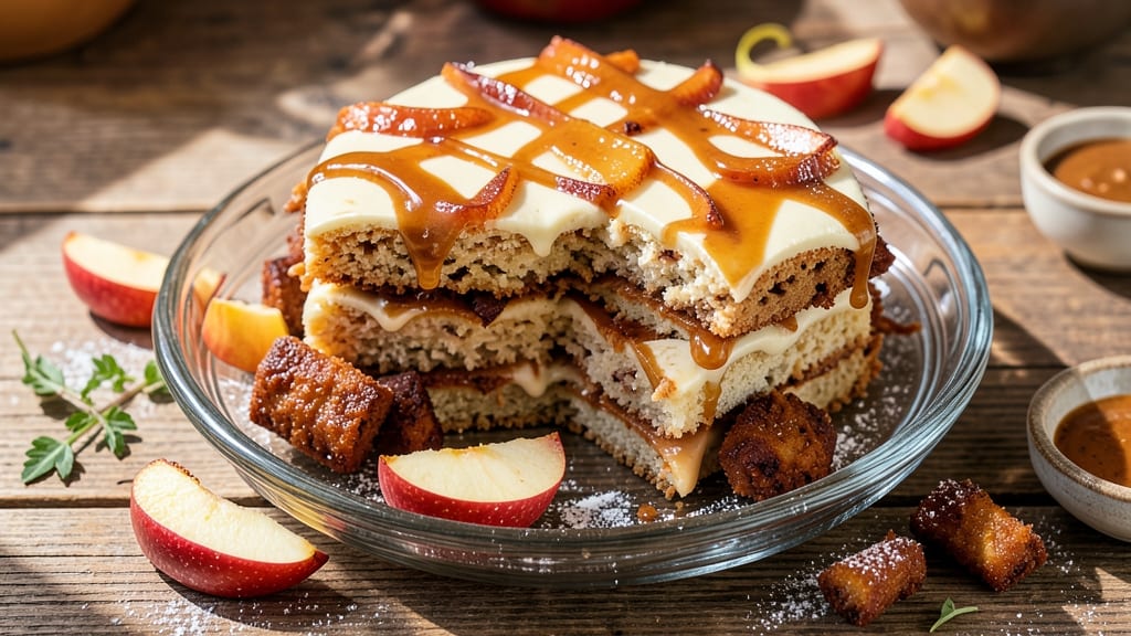 Apple Fritter Cake Recipe The Kitchen: Warm Cinnamon Streusel Crown Over Spiced Apple Layers
