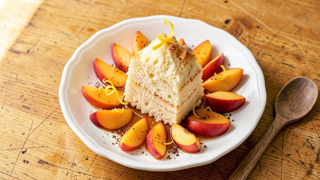 Angel Food Cake and Peaches Recipe: Light-as-Air Layers with Summer Fruit Bliss