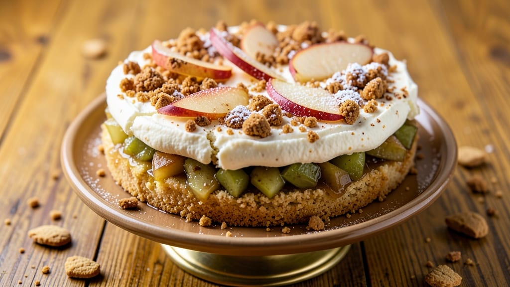 Apple and Amaretti Cake Recipe: Crunchy Almond Top Meets Spiced Apple Layers