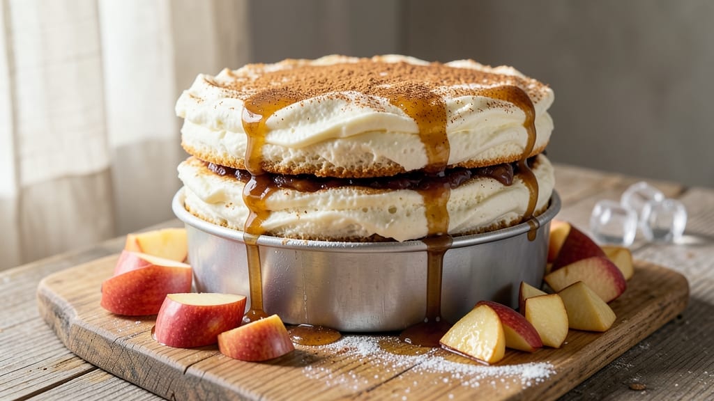 Apple Angel Food Cake Recipe: Light-as-Air Vanilla Cloud With Apple Streusel Crown