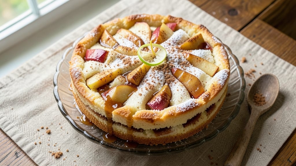 Apple Cake Recipe Made With Yellow Cake Mix: Spiced Apple Filling in Buttery Streusel Crown