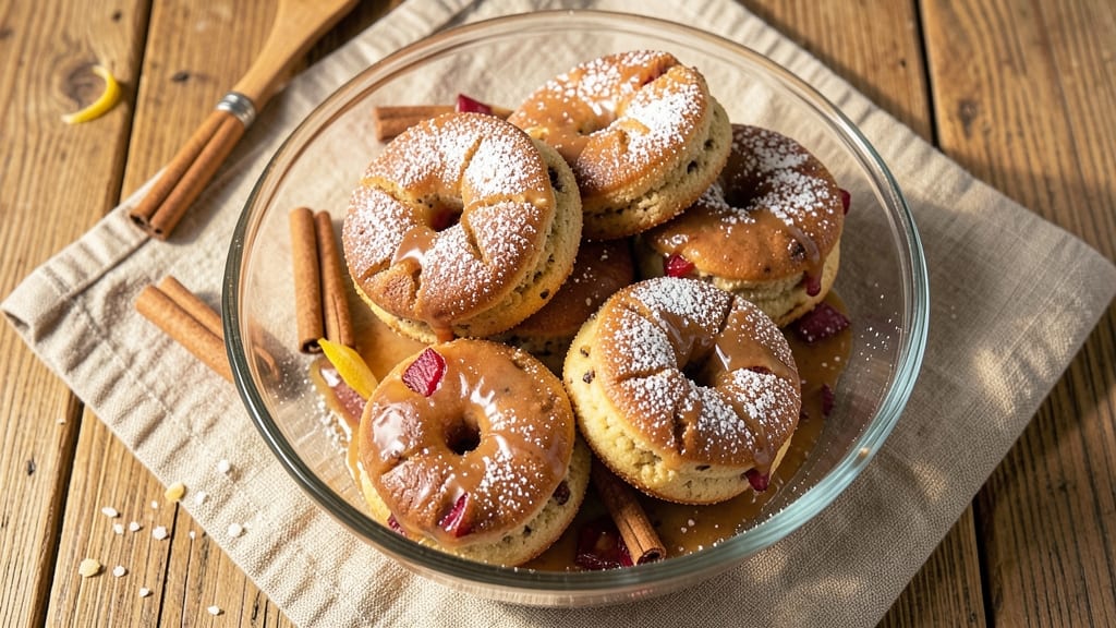 Apple Spice Cake Donuts Recipe: Warm Cinnamon-Apple Bites with Vanilla Glaze