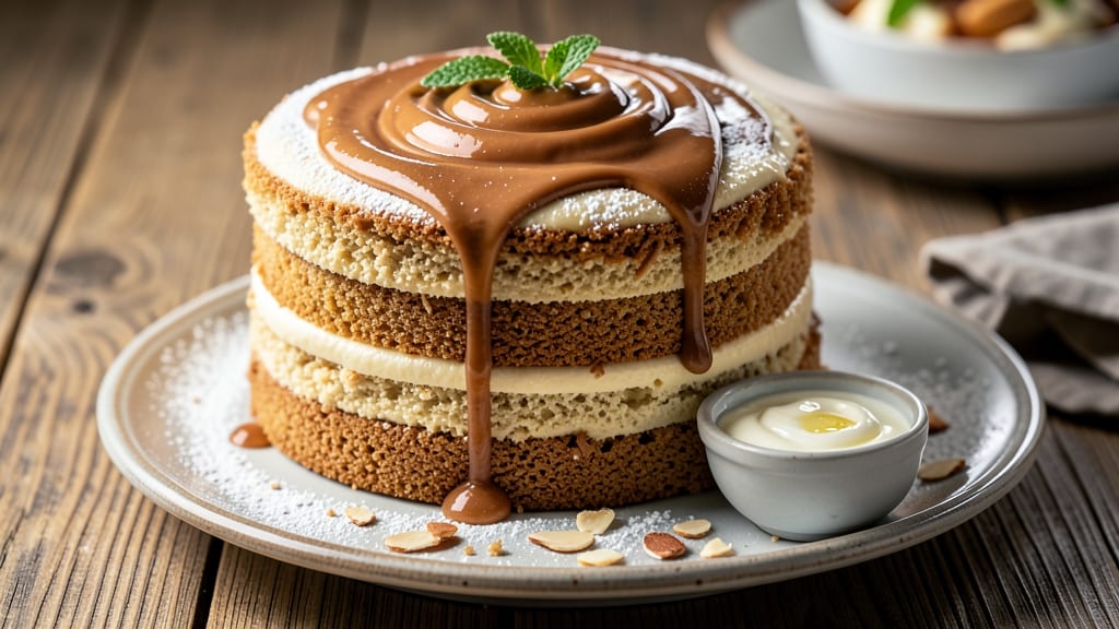 Almond Yogurt Cake Recipe: Lightly Sweetened with Crunchy Topping Magic