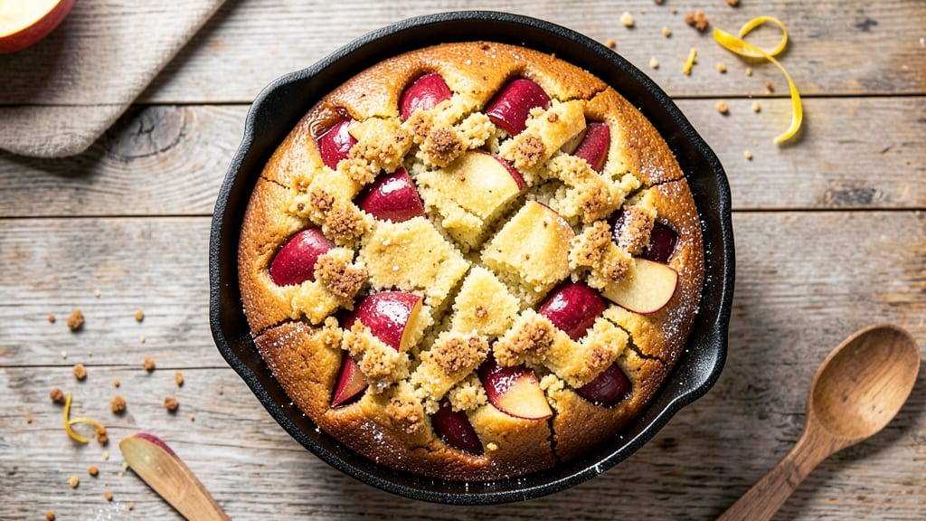 Apple Cake in Pan Recipe: Spiced Apple Filling With Crispy Streusel Top