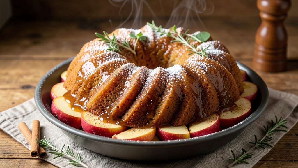 Apple Upside Down Bundt Cake Recipe: Caramelized Apples and Buttery Streusel Crown