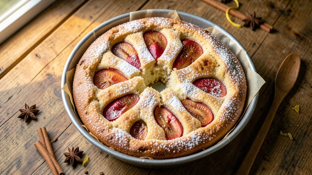Apple Betty Cake Recipe: Spiced Apple Streusel Crown Over Moist Vanilla Layers