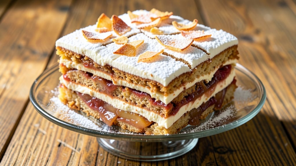 Apple Crack Cake Recipe: Caramelized Apple Heart With Nutty Crunch Top