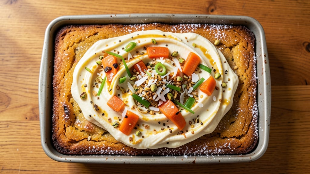 Asian Carrot Cake Recipe: Matcha-Ginger Moistness With Crunchy Almond Topping