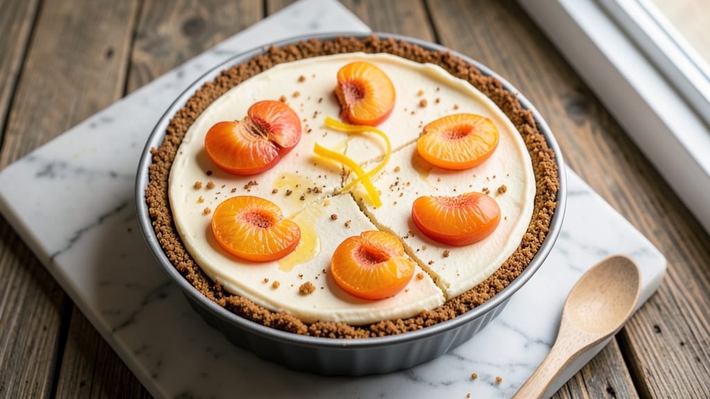 Apricot Cheesecake No-Bake Recipe: Velvety Swirls and Crunchy Graham Base