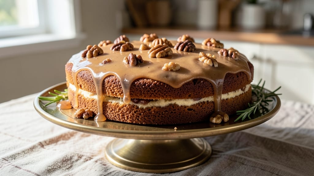 Applesauce Walnut Cake Recipe: Spiced Moistness With Nutty Crunch Top