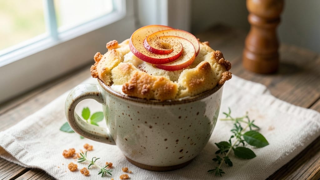 Apple Cinnamon Cottage Cheese Mug Cake Recipe: Warm Spiced Apple Filling in 5-Minute Bites