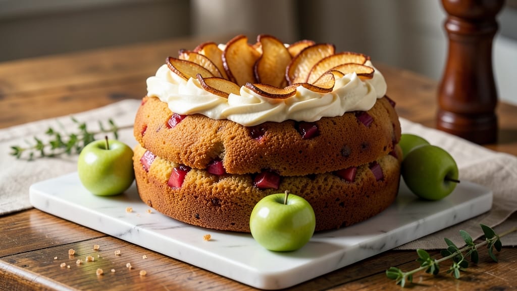 Apple Cake Recipe from Preppy Kitchen: Buttery Streusel Crown Over Spiced Apple Layers