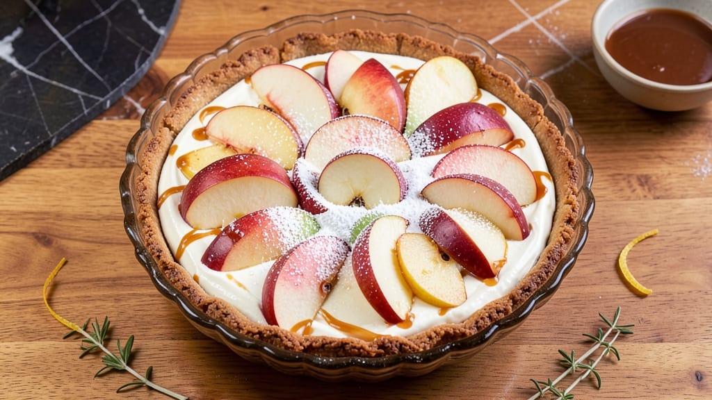 Apple Cheesecake Recipe UK: Buttery Pastry Meets Spiced Apple Filling
