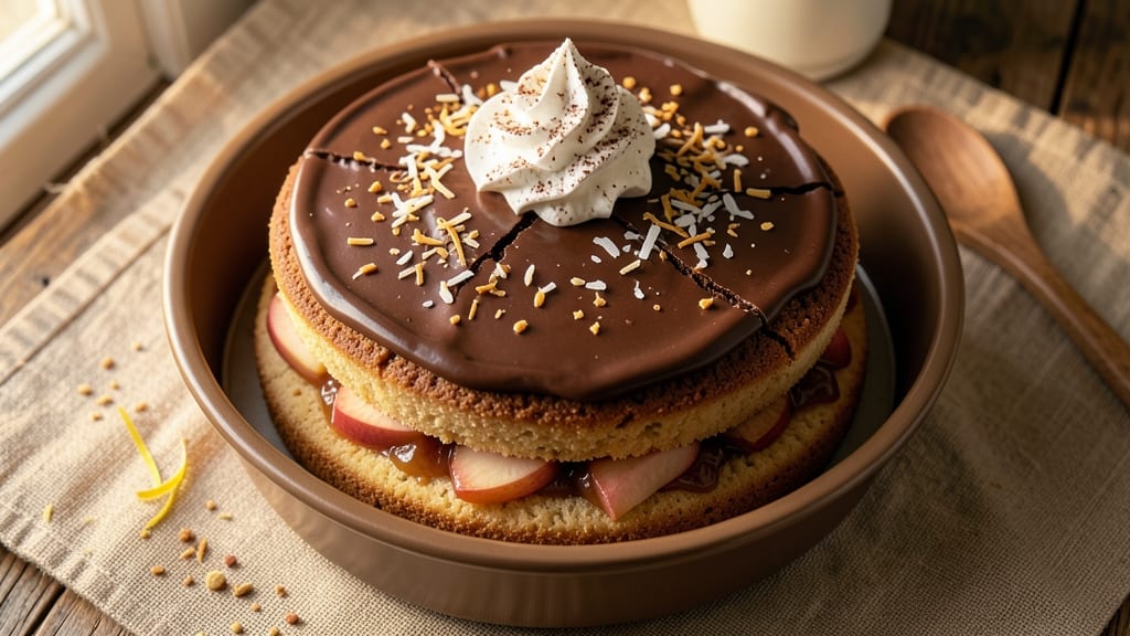 Apple German Chocolate Cake Recipe: Warm Spice Streusel Meets Moist Chocolate Layers