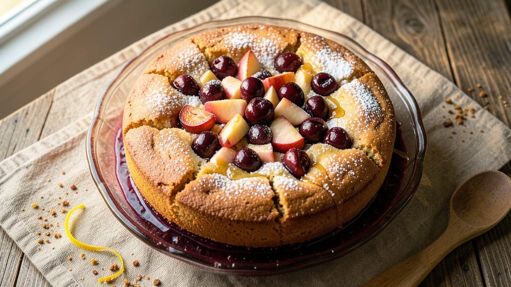 Apple Cherry Cake Recipe: Spiced Fruit Layers With Buttery Streusel Crown