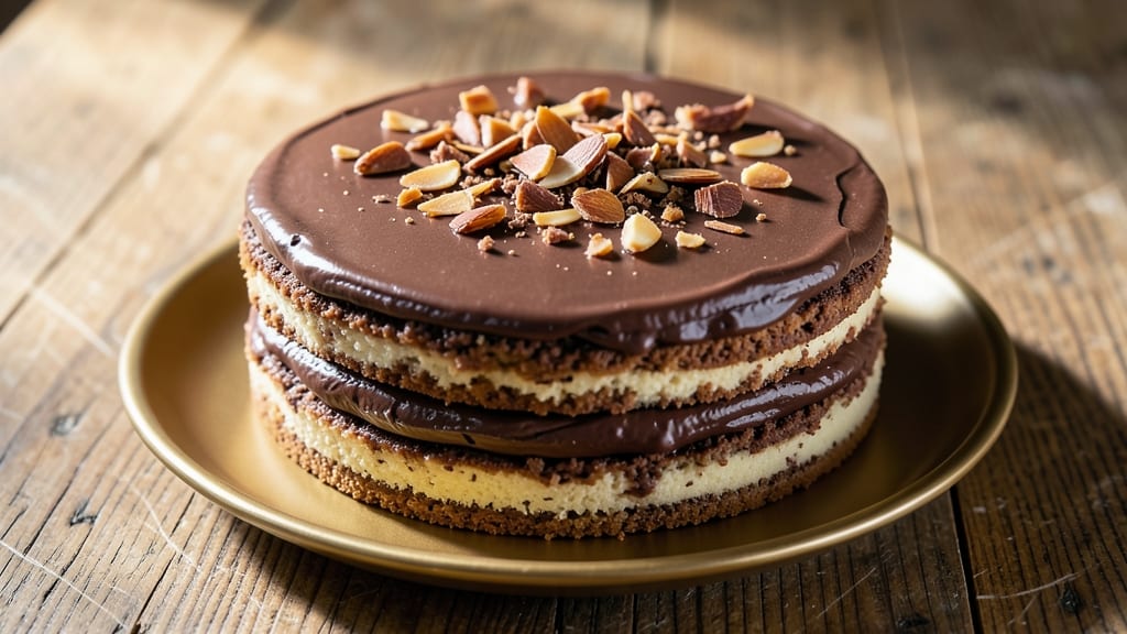 Almond Roca Chocolate Cake Recipe: Crunchy Nutty Top Over Ultra-Moist Layers