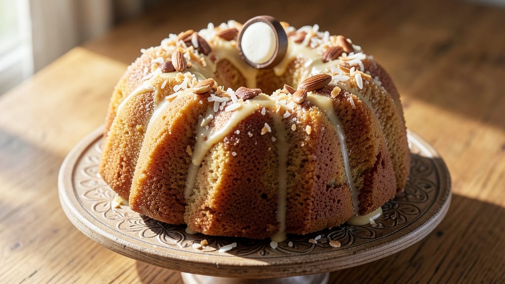 Almond Joy Bundt Cake Recipe: Tropical Nutty Layers With Creamy Filling